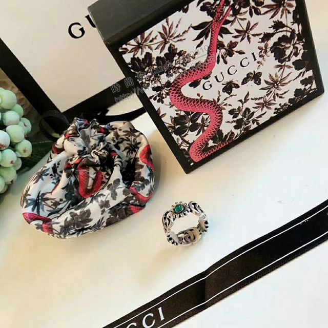 GUCCi飾品 古馳女戒指 Gucci雙G花朵鉚釘戒指  zgbq1188